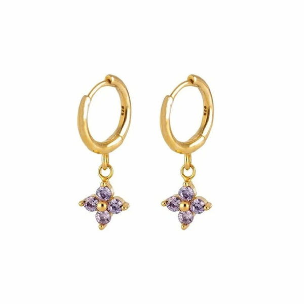 Lyric Purple Hoops Earrings