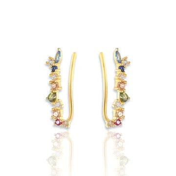 Zoey Multicolor Crawler Earrings