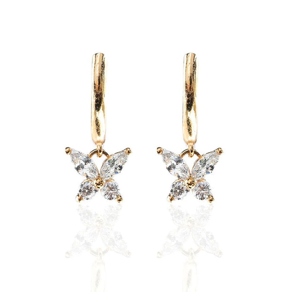 Elle Crystal Hoops Earrings